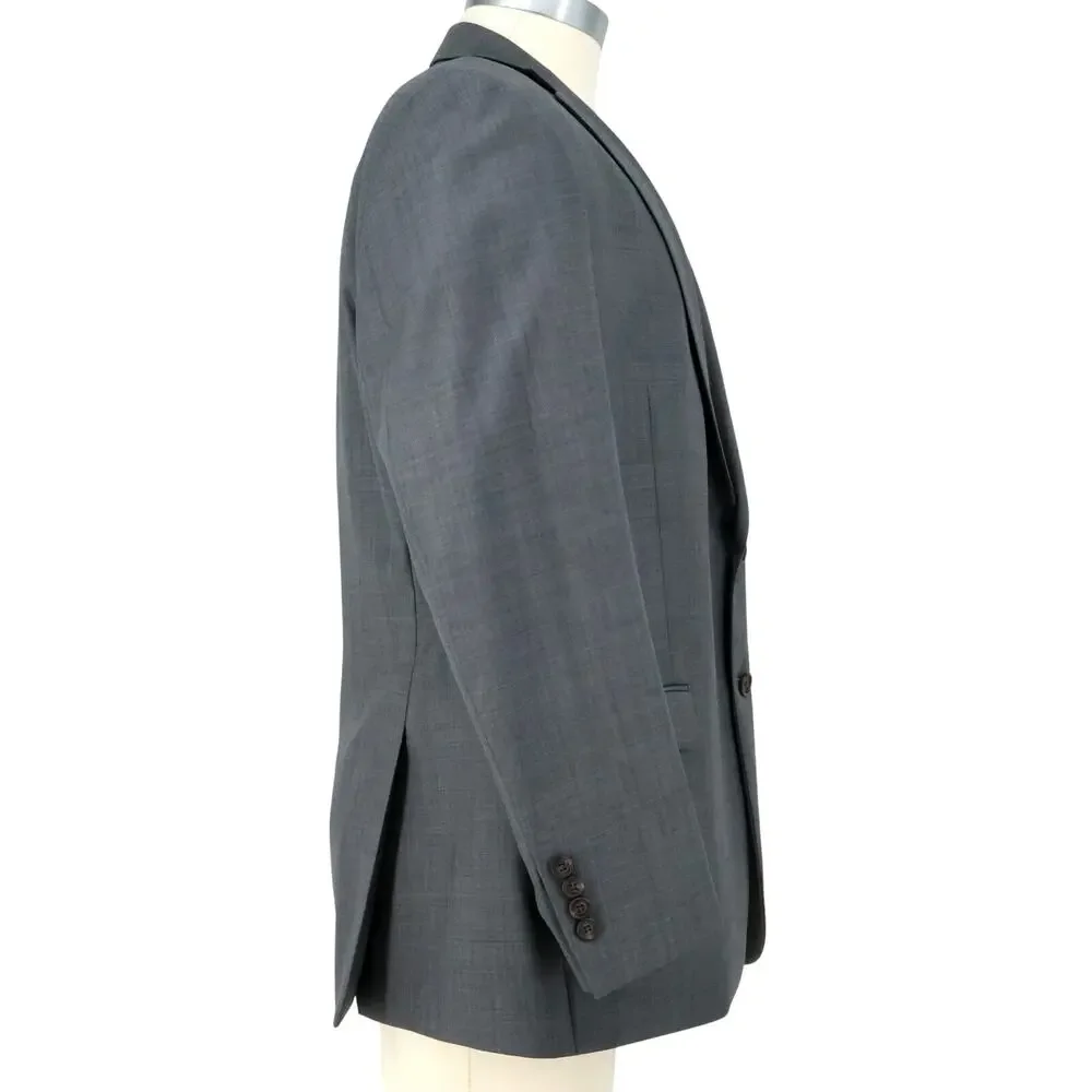 LRL Ralph Lauren Sport Coat Mens 44R Gray Wool Lined Blazer Jacket Preppy
